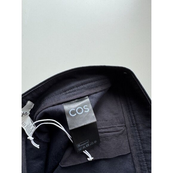 COS Black Cotton Canvas High Rise Wide Leg Cargo Pants, Size 2 - Picture 13 of 15